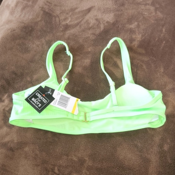 CALIFORNIA WAVES BIKINI TOP SIZE M  NEON GREEN NEW WITH TAGS - Picture 2 of 10
